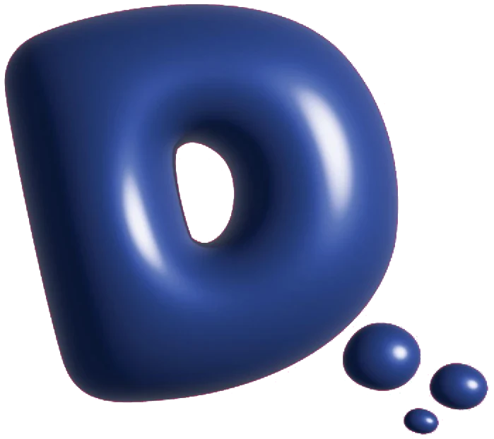 Cobalt 3D D. mark on bubblegum